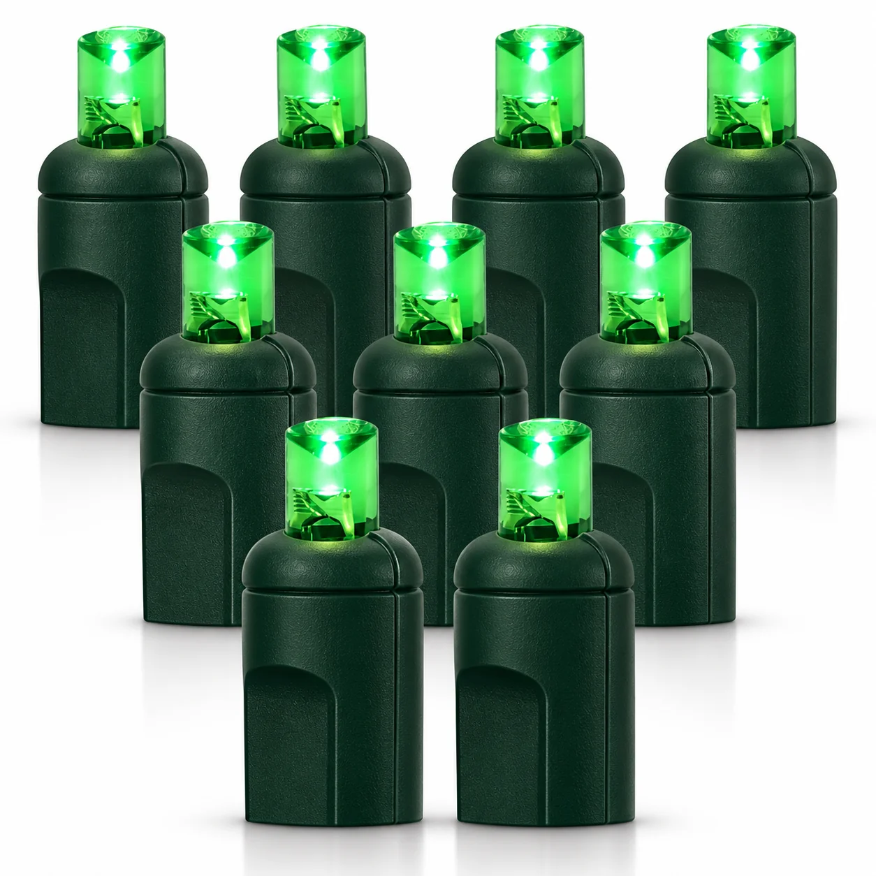 Kingsley 70-count 4-inch green coaxial LED mini lights